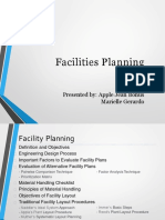 Facilities Planning: Presented By: Apple Jean Bonus Marielle Gerardo