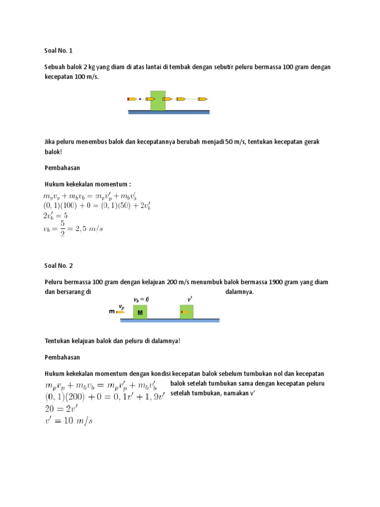 Contoh Soal Momentum