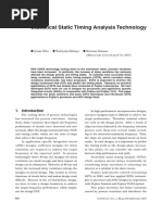 Statistical Static Timing Analysis Technology: (Manuscript Received April 19, 2007)