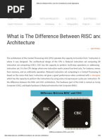 Difference Between RISC and CISC Architectures and Its Applications