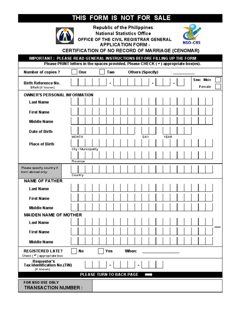Cenomar | Identity Document | Government Information