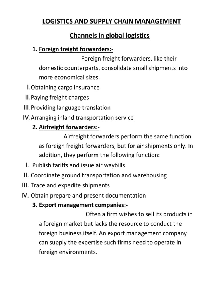 Logistics Assignment 2 | PDF | Cargo | Exports