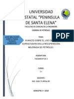 Uso de Surfactantes en Recuperacion Mejorada Del Petroleo