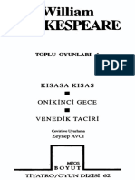 William Shakespeare Toplu Oyunları Boyut Yayınları PDF