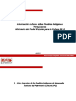 Información Cultural Sobre Pueblos Indigenas Abril 2018 Del MPPC y Entes Adscritos