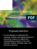 Philosophy of Science: Philosopher & Scientist