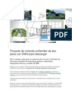 Proyecto de Vivienda Unifamiliar de Dos Pisos Con DWG para Descargar