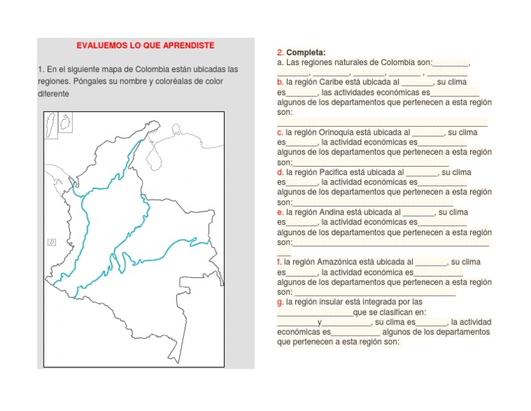 Regiones Naturales de Colombia para Niños | PDF | Negocios