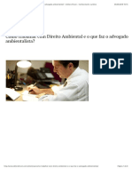 Como trabalhar com Direito Ambiental e o que faz o advogado ambientalista? Conhecimento Jurídico