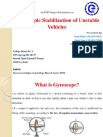 Gyroscopic Stabilization of Unstable Vehicles