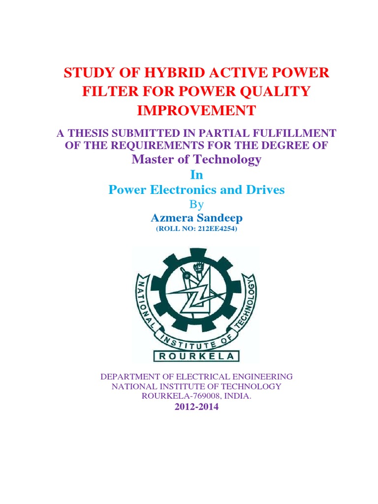 Study of Hybrid Active Power Filter For Power Quality Improvement | PDF ...