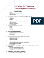 Pre-Test: What Do You Know About Preventing Heart Disease?
