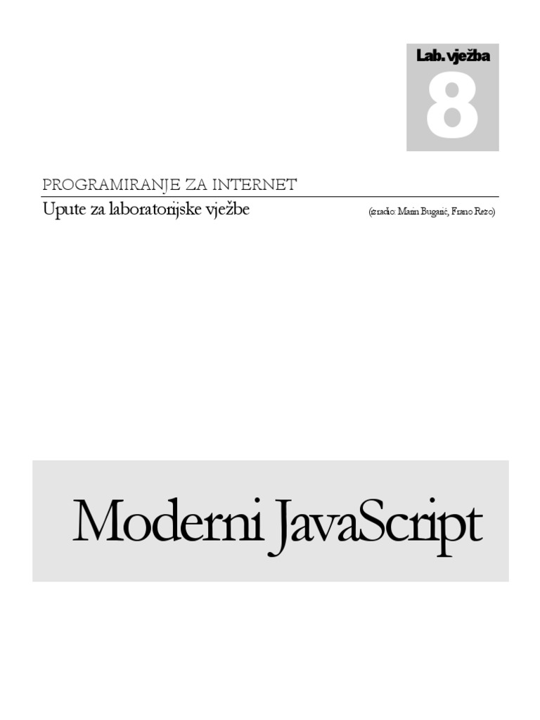 Vjezba8 Moderni JavaScript | PDF