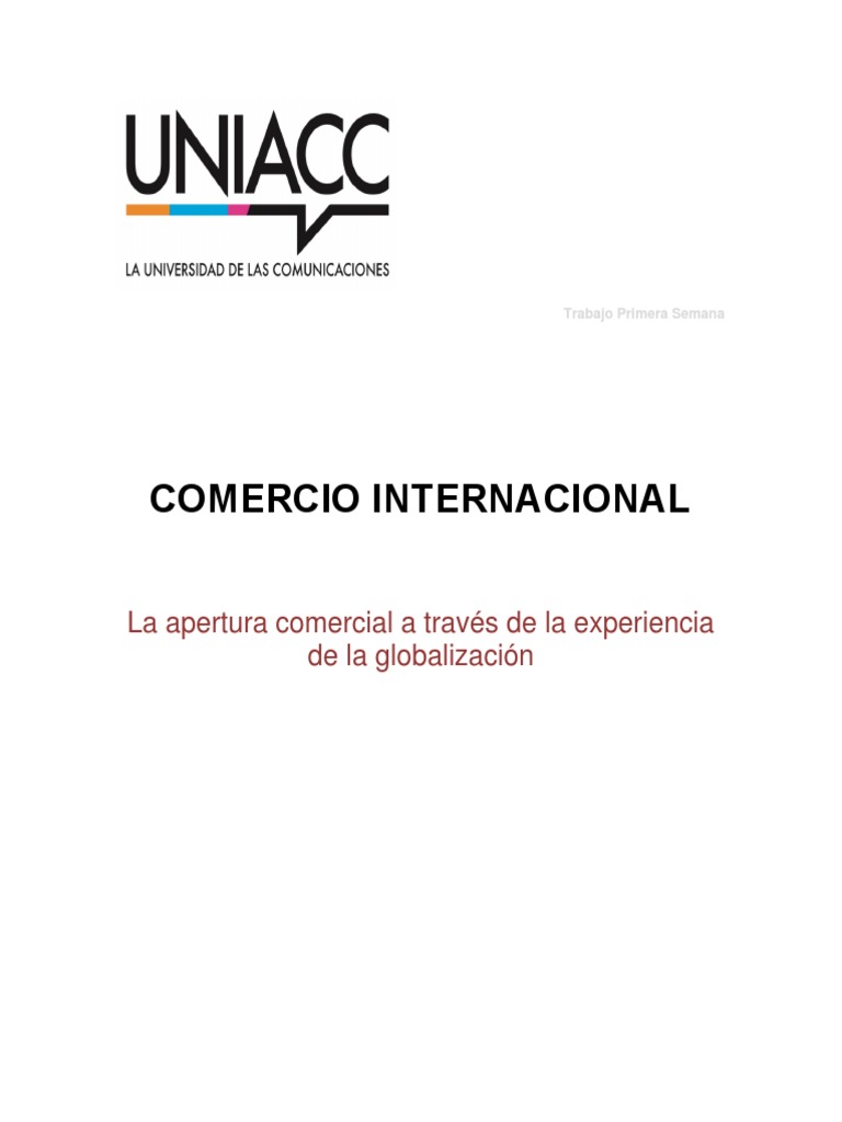 Impacto de la Globalización en Comercio | PDF | Globalización | Comercio