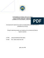 Determinación Del Caudal de Riego Según Las Necesidades Hídricas de Los Cultivos para Las Comunidades de La UCICMA PDF