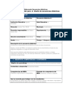 Formato Pabrario Para El Diseño de Secuencias Didácticas