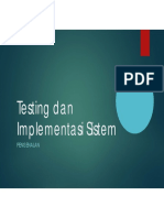 Pengenalan Testing & Implementasi Sistem