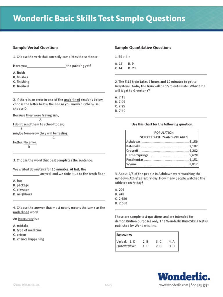 wonderlic-basic-skills-test-sample-questions-evaluation-methods-tests