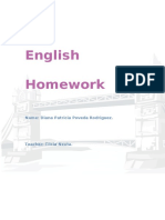 English Homework: Name: Diana Patricia Poveda Rodriguez