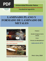Lab. 06 Laminado y Conformado de Metales