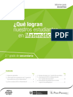 Logros en Matemática 2° grado secundaria