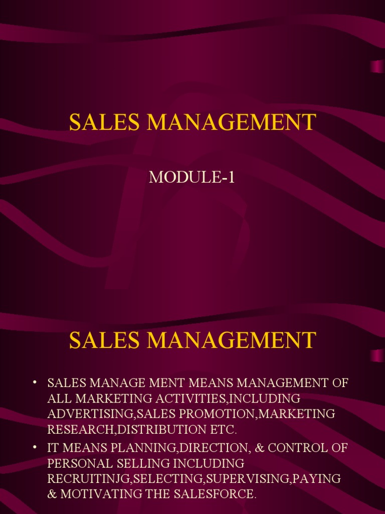 Sales Management Essentials | PDF | Sales | Marketing