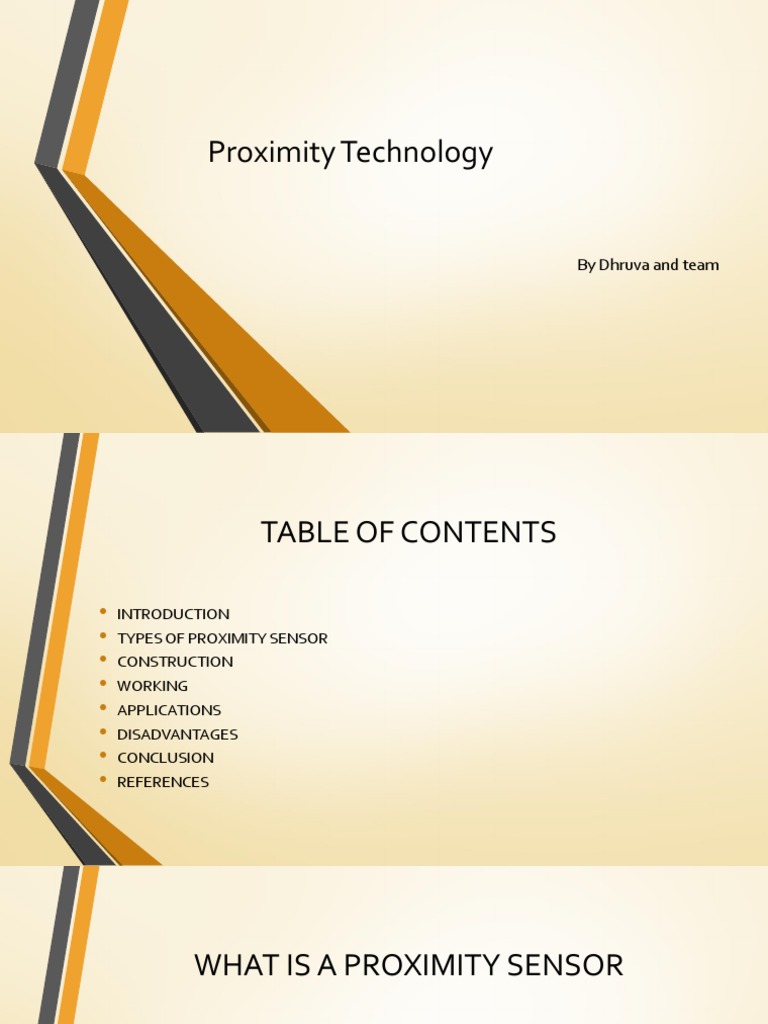 Proximity Sensor Types and Applications | PDF