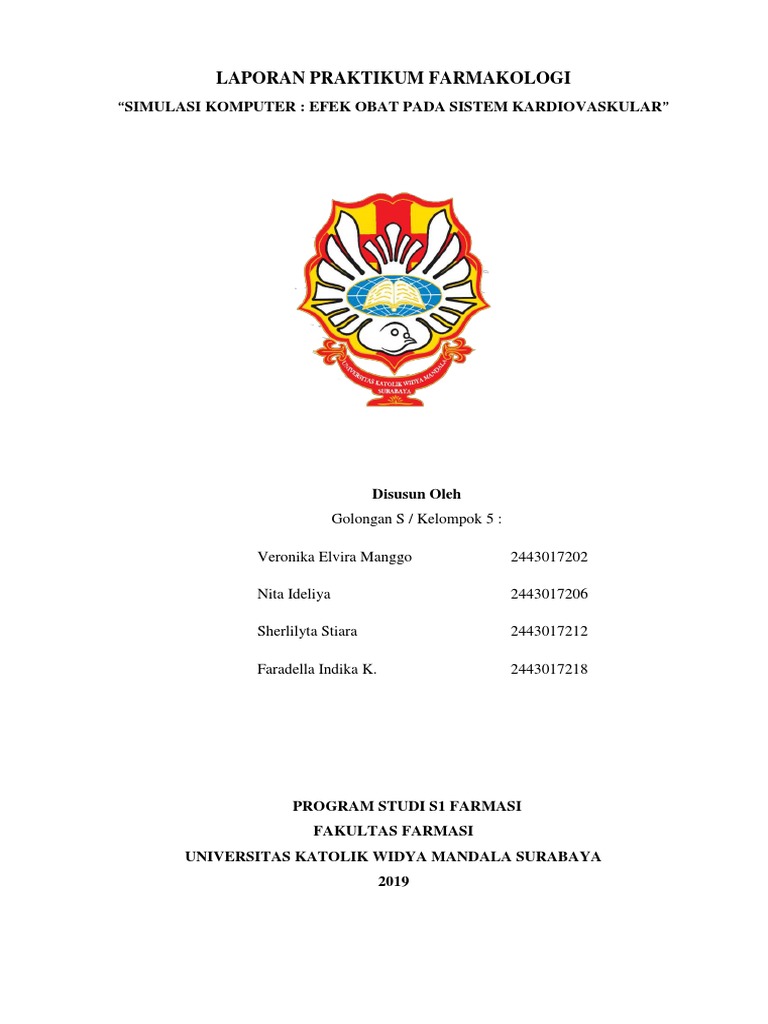 Laporan Praktikum Farmakologi Cvs Kel 5 Docx