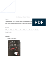 Capacitance Lab Parallel Vs