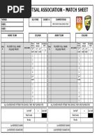 Printable Soccer Score Sheet Template | PDF