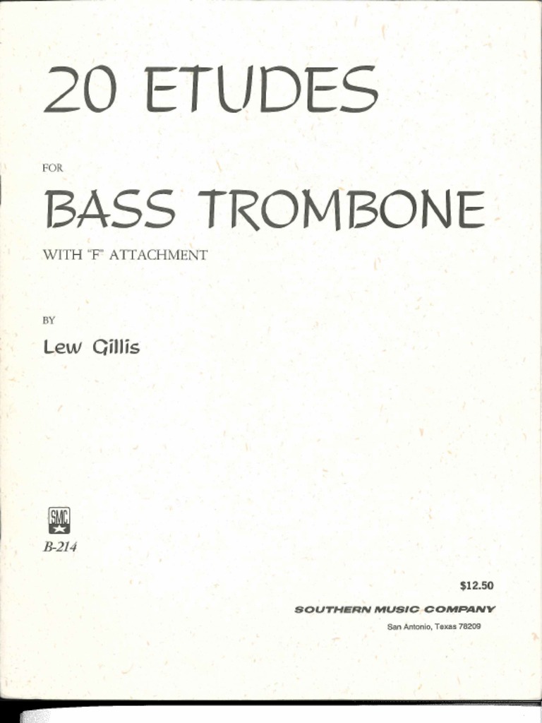 Lew Gillis 20 Etudes For Bass Trombone PDF PDF