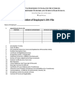 Checklist of Employee's 201 File: L S I M L S B S H S