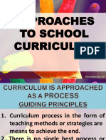 Approaches To School Curriculum