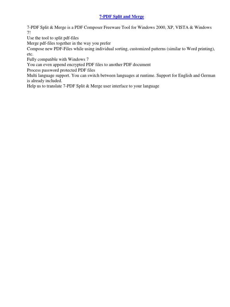7 PDF Split Merge PDF | PDF