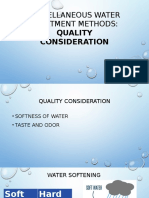 Miscellaneous Water Treatment Methods:Quality Consideration