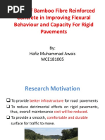 Effect of Bamboo Fibre Reinforced Concrete in Improving Flexural Behaviour and Capacity For Rigid Pavements