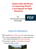 Effect of Bamboo Fibre Reinforced Concrete in Improving Flexural Behaviour and Capacity For Rigid Pavements