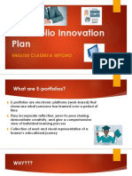 E-Portfolio Innovation Plan Presentation