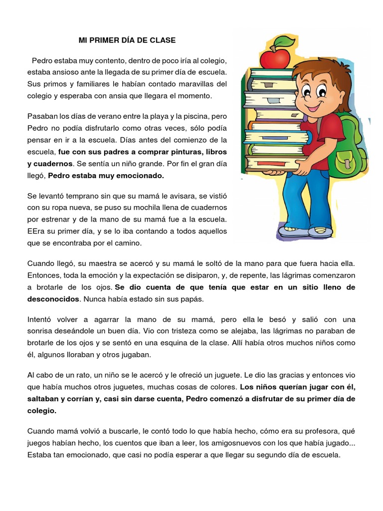 Mi Primer Día de Clase 2019 | PDF