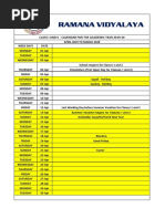 I and II Calendar 2019-20