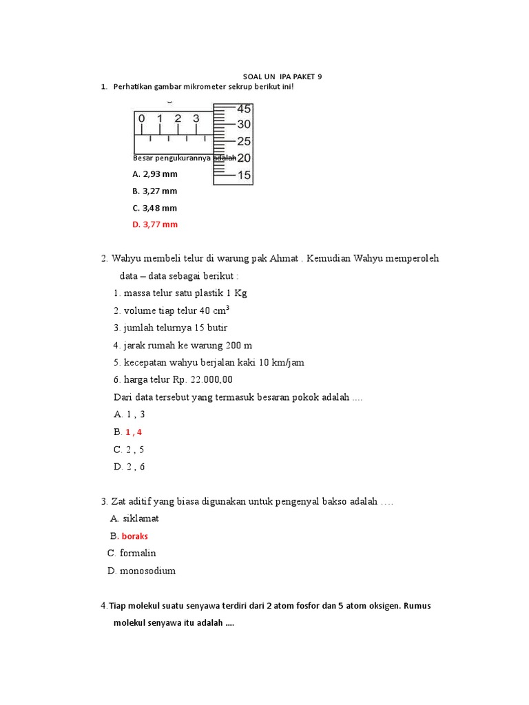 Soal Paket 09