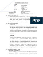 Informe Psicopedagógico. Ok