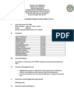 Accomplishment Report On The Conduct of Lac