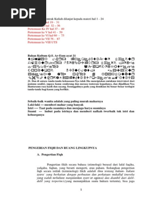 Materi Ilmu Fiqih Docx
