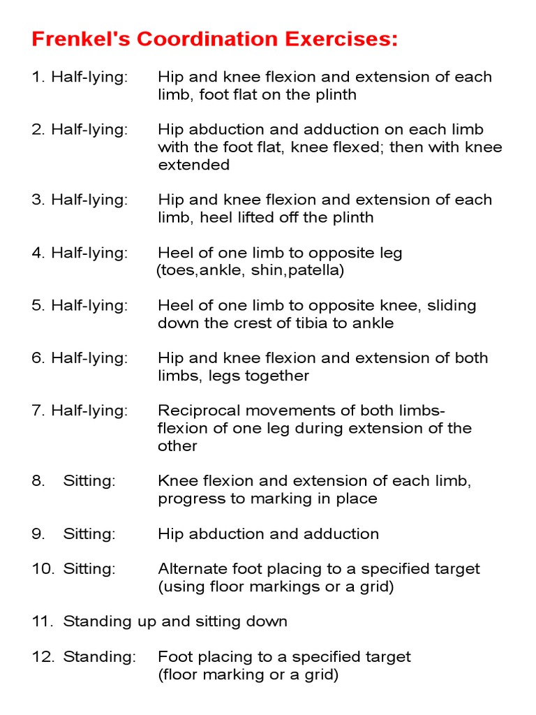 Frenkel's Coordination Exercises Guide | PDF