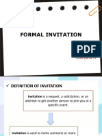 Formal Invitation: By: Deby Lia Shellyana N