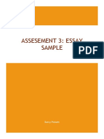 Darcy Pickett Sample Essay