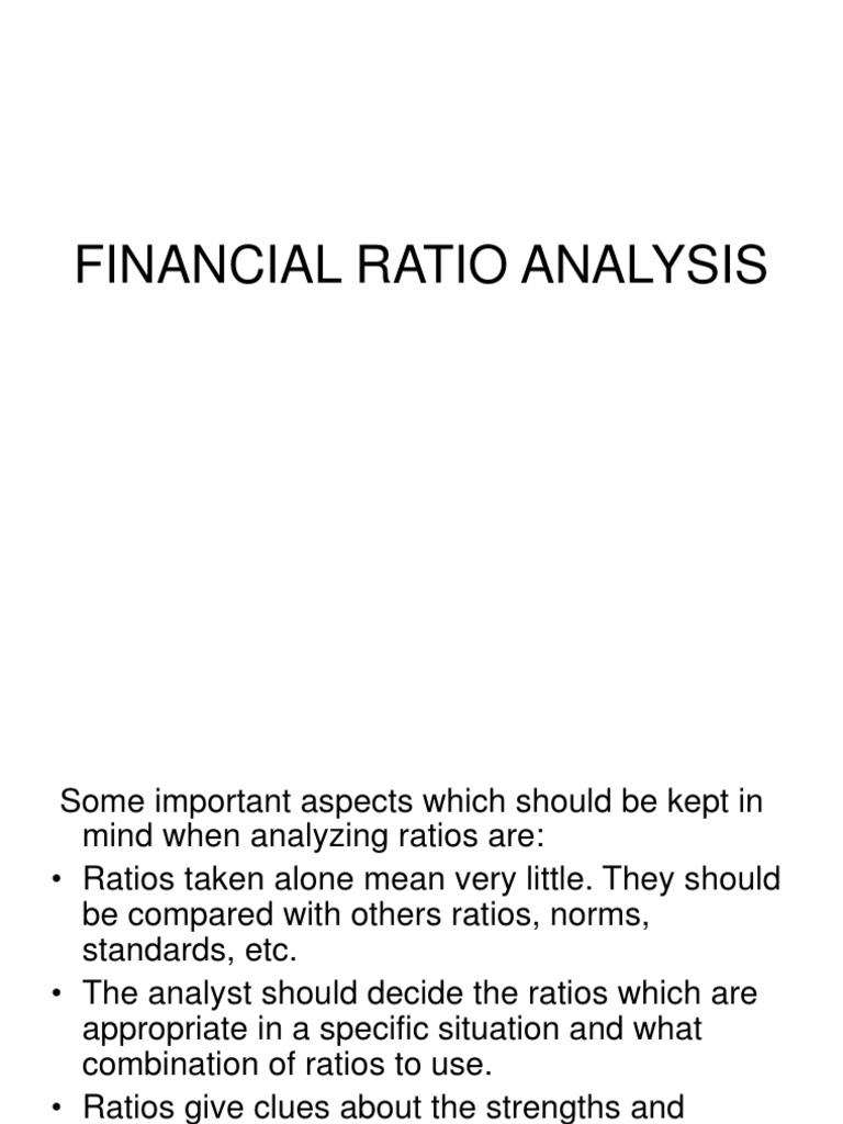 Importance of Financial Ratio Analysis | PDF | Debt | Equity (Finance)