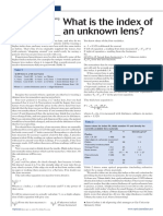 What Is The Index of An Unknown Lens?