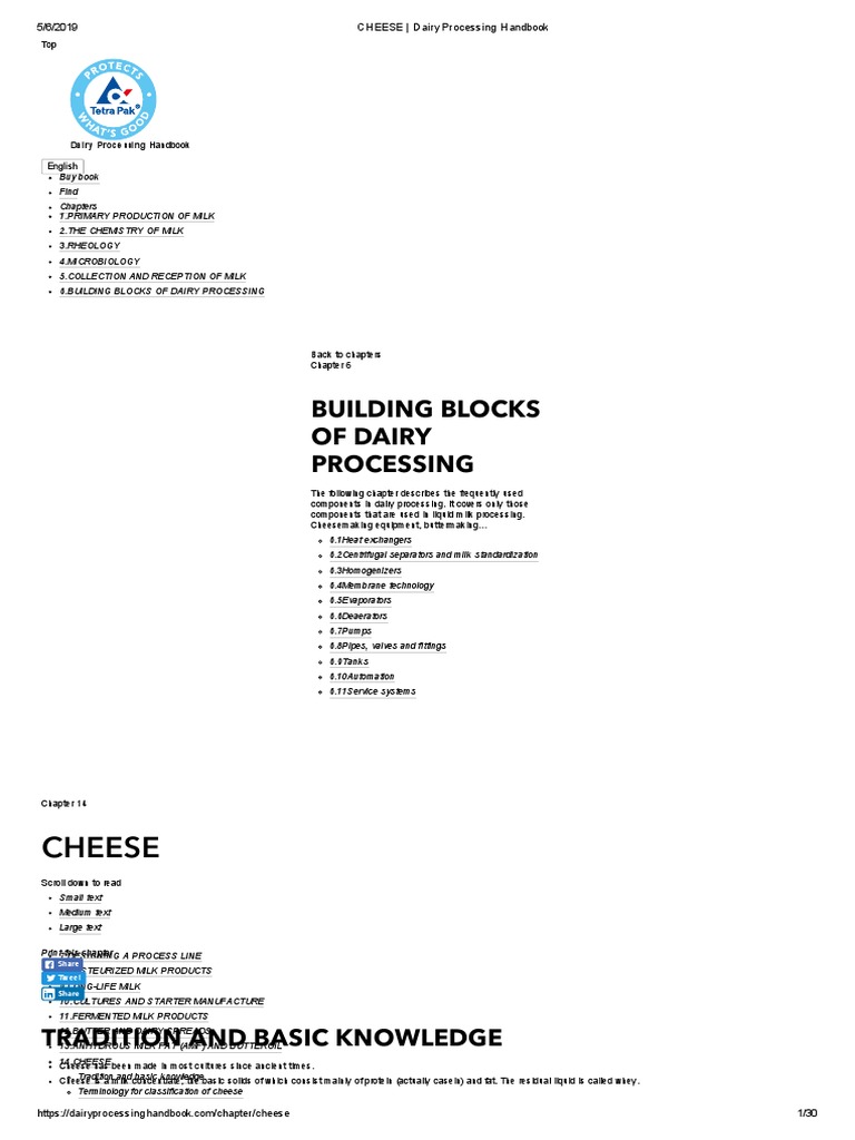 CHEESE _ Dairy Processing Handbook.pdf Cheesemaking Milk Free 30